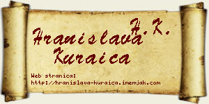Hranislava Kuraica vizit kartica